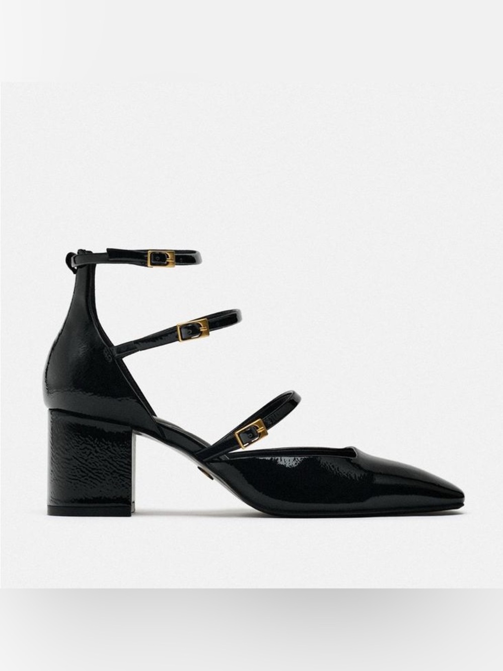 Zara Buckled Block Heel